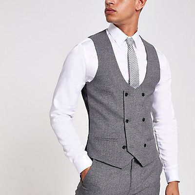 Mens Suits | Suits For Men | 3 Piece Suits | River Island Indo Western Outfits For Men, Waistcoat Design, Dark Grey Suit, Mens Suits Navy, Vest Outfits Men, Dapper Fashion, Waistcoat Outfit, Waistcoat Designs, Mens Suit Style