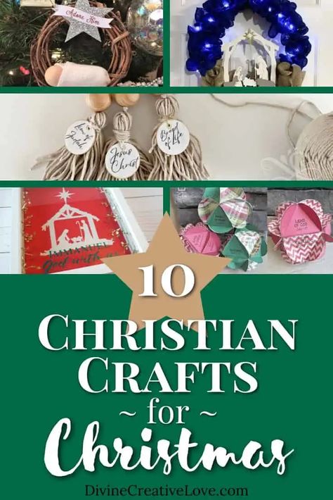 10 Awesome Christian Crafts for Christmas | Divine Creative Love Christmas Church Crafts, Christmas Sunday School Crafts, Christian Gifts Diy, Religious Christmas Crafts, Christian Christmas Crafts, Crafts For Christmas, Christian Christmas Decorations, Christmas Sunday School, Advent Crafts