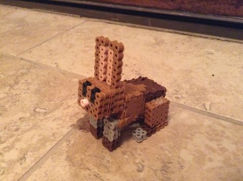 Minecraft Rabbit, Perler Bead Minecraft, Hama Beads Animals, Hama Beads 3d, Baking Contest, 3d Perler Bead, Perler Beads Designs, Build Something, Beaded Animals