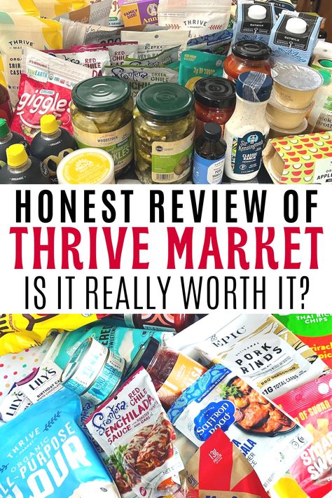 food from Thrive Market on table with text overlay honest review of thrive market, is it really worth it? Thrive Market Recipes, Market Snacks, Homemaking Tips, Thrive Market, Nothing To Lose, Health Food Store, Budget Saving, Natural Branding, Slow Food