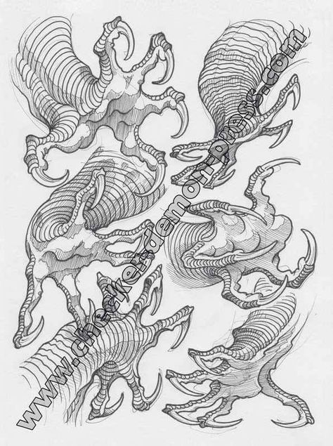 Chân rồng Filip Leu, Dragon Claws, Dragon Anatomy, Art Vampire, Dengeki Daisy, Japanese Dragon Tattoos, Japanese Drawings, Dragon Sketch, Asian Tattoos