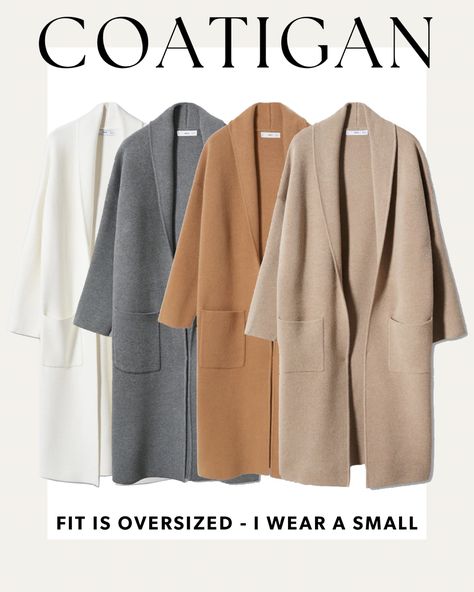 Mango Cardigan Outfit, Coatigan With Dress, Coatigan Outfit Winter, Long Cardigan Outfit Fall 2023, Coatigan Outfit Casual, Mango Coatigan, Knit Coat Outfit, Cardigan Coat Outfit, Coatigan Outfit