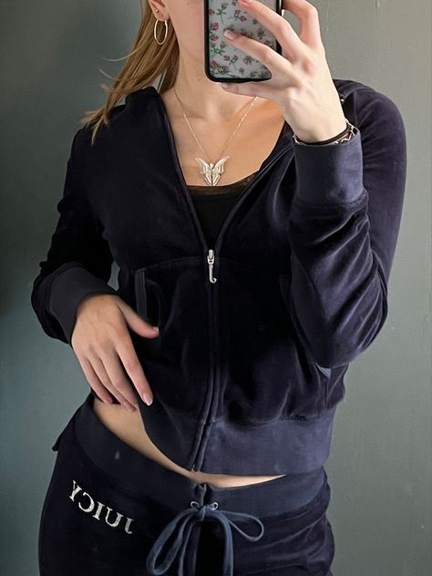 Couture, Black Juicy Couture Tracksuit Outfit, Dark Blue Juicy Couture Tracksuit, Juicy Couture Tracksuit Outfit, Y2k Tracksuit Outfit, 90s Tracksuit Outfit, Blue Juicy Couture Tracksuit, Black Juicy Couture Tracksuit, Velour Tracksuit Outfit