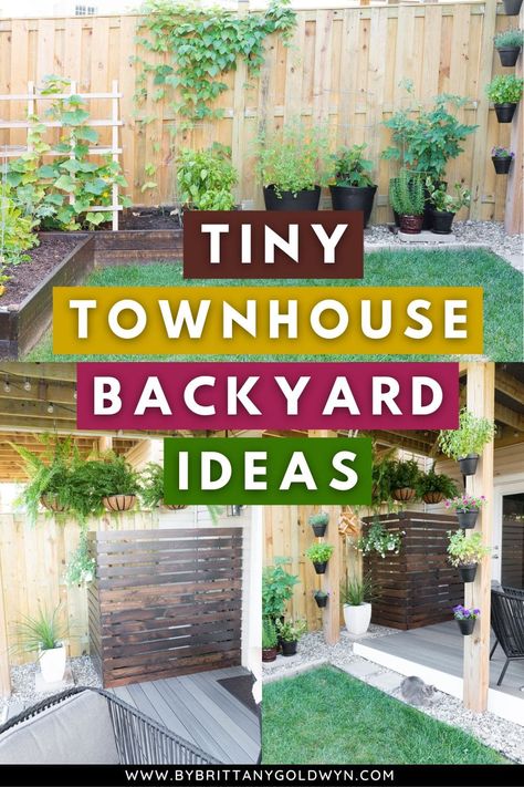 Got a small outdoor space and looking for tiny backyard ideas to make the most of it? My tiny backyard update will give you inspo to maximize your space! Tiny Backyard Ideas, Small Patio Ideas Townhouse, Townhouse Backyard, Tiny Backyard, Tiny Garden Ideas, Small Outdoor Patios, Backyard Design Ideas Budget, Urban Backyard, Small Yard Landscaping