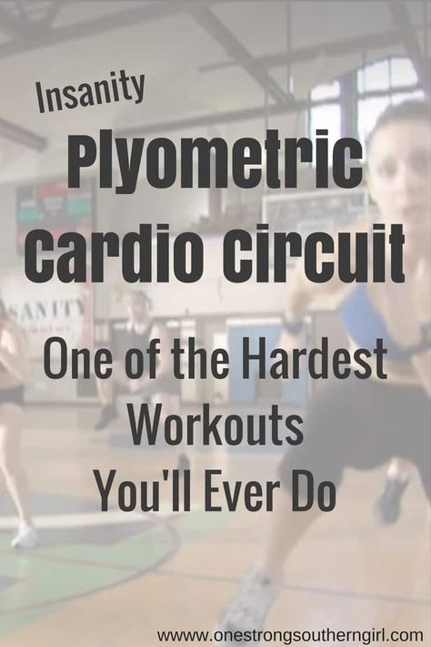 An intense cardio workout for women--Insanity Plyometric Circuit is one of the hardest workout you'll ever do. Find out what's in it here! #cardioworkout #challengeyourself #insanity Plyometric Exercises For Athletes, Plyometric Workout For Athletes, Plyometrics Workouts, Plyo Workouts, Circuit Workouts, Women Cardio Workout, Intense Cardio Workout, Circuit Training Workouts, Cardio Circuit