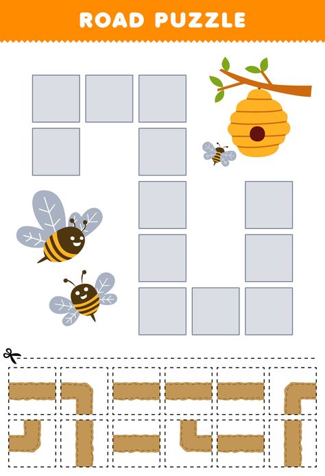 Beehive Printable, Bee Worksheet, Farm Worksheet, Farm Printable, Bee Games, Bee Activities, Bee Printables, Busy Activities, Homeschool Preschool Activities