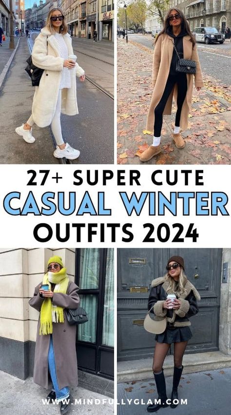 New York In December Outfits Street Styles, Stylish Winter Outfits For Short Women, Winter Outfits Toronto, Vancouver Winter Outfit Women, Casual December Outfits, Winter Casual Outfits 2024, Winter Athleisure Outfits 2024, Outfit Ideas 2024 Winter, Cute Casual Winter Outfits For Women