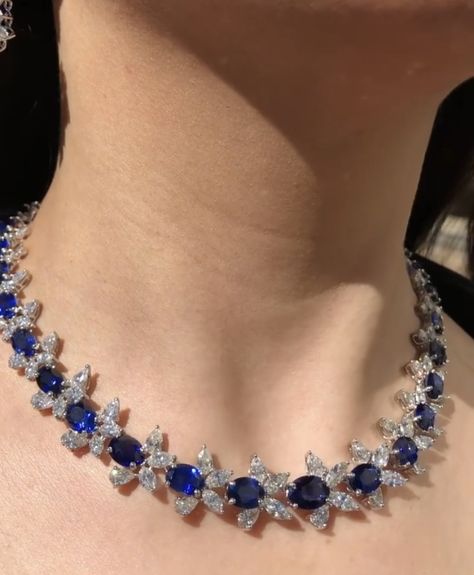 Diamond Necklace Indian, Ruby And Diamond Necklace, Blue Sapphire Jewelry, Real Diamond Necklace, Expensive Jewelry Luxury, Necklace Indian, Nice Clothes, Jewelry Luxury, Classy Jewelry