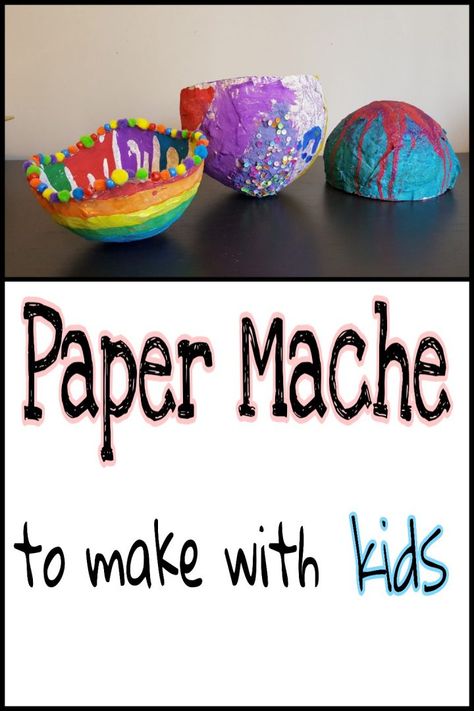 Simple Paper Mache, Paper Mache Crafts For Kids, Diy Paper Art, Classe D'art, Paper Mache Projects, Paper Mache Bowls, Paper Mache Art, Paper Mache Crafts, Camping Art