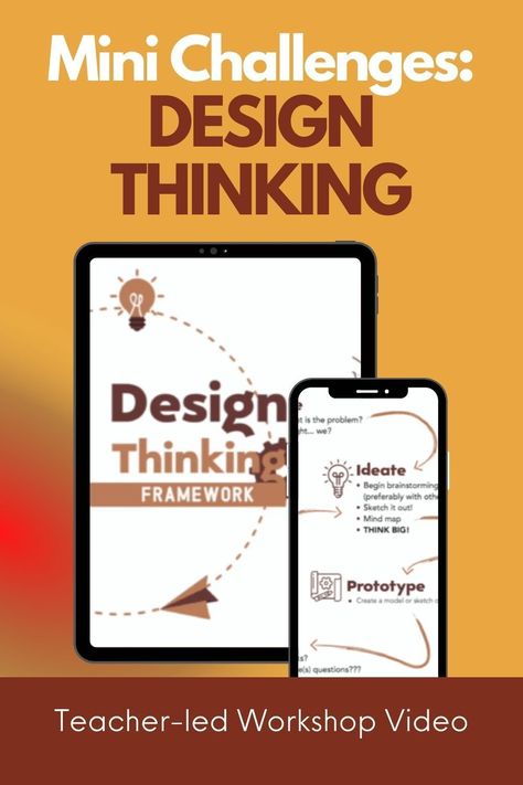 Ready to try Design Thinking in your classroom but worried about time? Try using mini challenges! This teacher-led workshop shows you how. Design Thinking Workshop, Choice Boards, Arts Integration, Homeschool Art, About Time, Design Thinking, Make Design, Creative Kids, Problem Solving