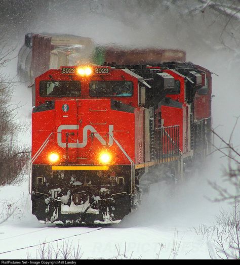 RailPictures.Net Photo: CN 8023 Canadian National Railway EMD SD70M-2 at Nauwigewauk, New Brunswick, Canada by Matt Landry Canadian National Railway, Canadian Pacific Railway, New Brunswick Canada, Train Pictures, Train Car, New Brunswick, Paint Schemes, Train, Cars