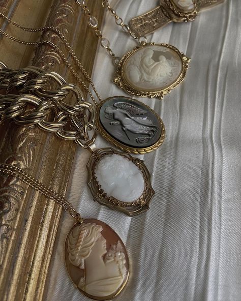 Beautiful vintage shell carved cameo necklaces from Anna collection are now available!! — This collection includes one of a kind pieces. Will not be restocked once gone. Comment “similar” + your favorite piece If you want to see more jewelry like this! www.vaiges.com #vintagejewelry #vintagecameo #jewelry #vintagenecklace #vintageaesthetic #cameojewelry #victorianjewelry Susan Aesthetic, Jewelry Reference, Creepypasta Oc, Cameo Jewelry, Vintage Cameo, Gadgets And Gizmos, Cameo Necklace, Victorian Jewelry, Dream Jewelry