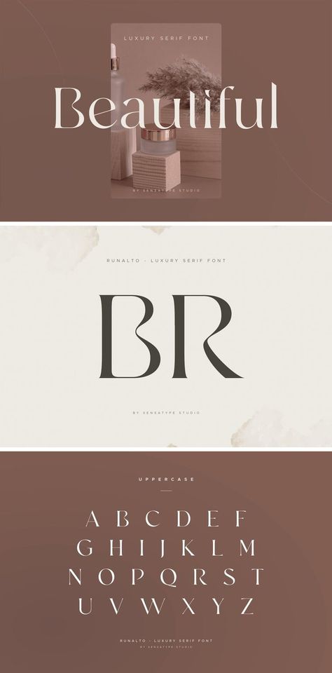 Runalto - Luxury Serif Font logounik #logotypedesign #logodesig🌲 Cosmetic Quotes, Business Card Fonts, Minimalist Branding, Business Fonts, Website Fonts, Word Fonts, Professional Fonts, Luxury Logo Design, Creative Fonts