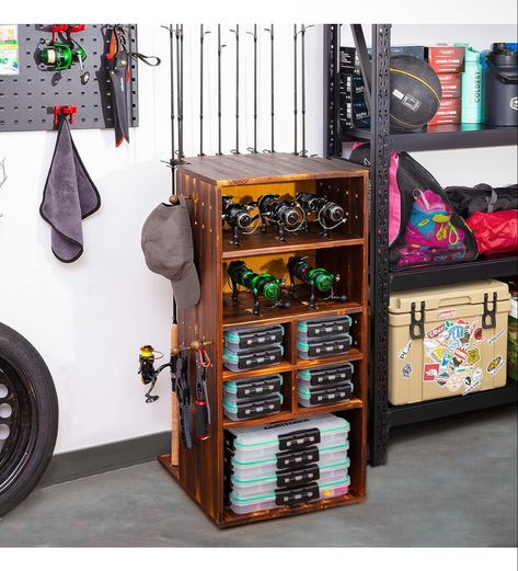 Fishing pole rack