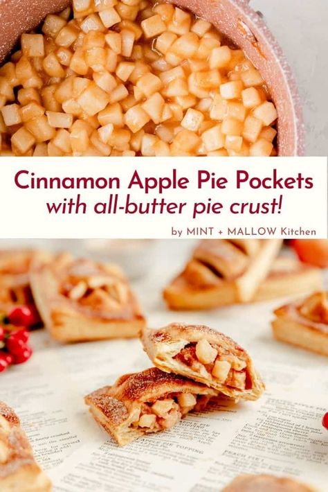 Flaky Cinnamon Streusel Apple Pie Pockets Apple Pocket Pies, Apple Pockets, Apple Pie Pockets, Fruit Hand Pies, Pie Pockets, Pockets Recipe, Cinnamon Apple Pie, Apple Hand Pies, Butter Crust