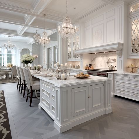 Cafehailee - Affectionate kitchen sanctuary 😙😙🥰 Elegant Kitchens Luxury, Roblox House Ideas, Luxury White Kitchen, Kitchen Sanctuary, Roblox House, Elegant Kitchen Design, Classy Kitchen, Fancy Kitchens, Kitchen Decorating Ideas