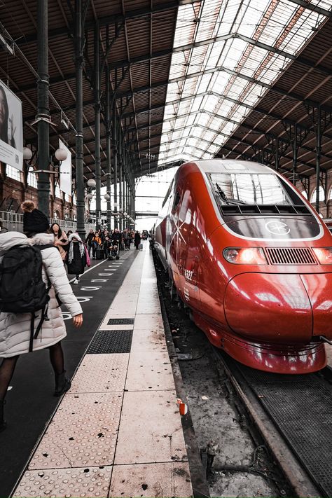 Gare du Nord in Paris, France Railway Architecture, French Train, Travel In France, French Landmarks, Paris Tourism, Paris Sightseeing, Parisian Architecture, Public Transit, Train Stations