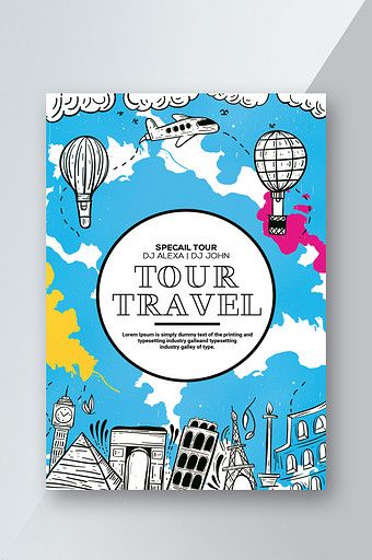 Tour Travel Flyer with Hand-painted Vector and Map Template#pikbest#templates Tourism Map Design, Tourist Guide Design, Tourism Project Ideas, Travel Photos Display, Travel Flyer, Restaurant Business Cards, Map Template, Paper Art Design, Paint Vector