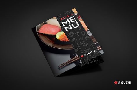 Sushi Graphic Design, Sushi Menu Design, Menu Branding, Japanese Food Menu, Japanese Restaurant Menu, Yo Sushi, Menu Cover Design, Touken Ranbu Mikazuki, Menu Sushi