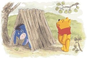 .Eeyore's house Eeyore House, Eyeore Pooh, Eeyore Pictures, Pooh Corner, Disney Babies, Kenny Loggins, Classic Pooh, Winnie The Pooh Quotes, Winnie The Pooh Friends