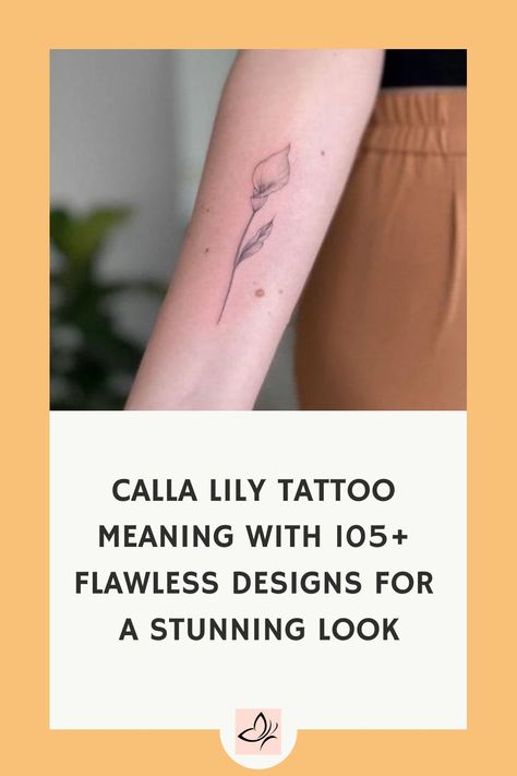 Calla Lily Tattoo Meaning with 105+ Flawless Designs For a Stunning Look Canna Lily Tattoo, Tattoo Calla Lily, Calalilly Tattoo Calla Lily, Astronomical Tattoo, Calla Lily Tattoo, Lily Tattoo Meaning, Fairy Tale Tattoo, Cyberpunk Tattoo, Canna Lily