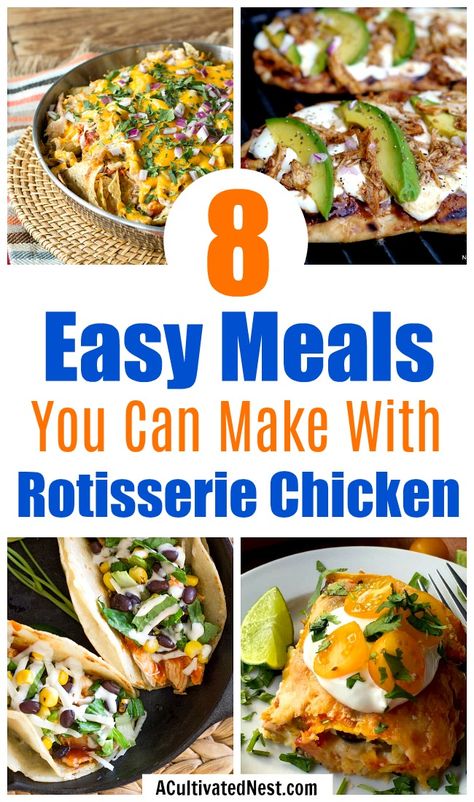 Make With Rotisserie Chicken, Rotisserie Chicken Uses, Rotisserie Recipes, Chicken Salad Wrap, Leftover Rotisserie, Leftover Rotisserie Chicken, Tasty Meals, Semi Homemade, Quick Dinners