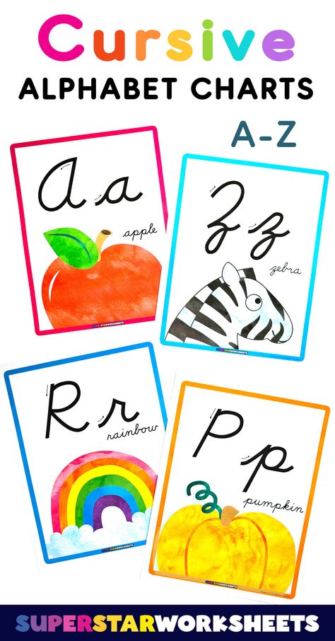 Free Printable Cursive Alphabet, Cursive Chart, Cursive Letter F, Cursive Alphabet Printable, Letters In Cursive, Cursive Alphabet Chart, Cursive Numbers, Lowercase Cursive Letters, Uppercase Cursive