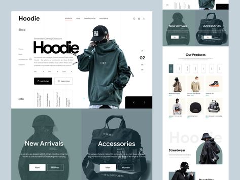 Hoodie - Shopify Website Homepage Design For Fashion Products Clothing Brand Website, Website Homepage Design, Cyberpunk Hoodie, Fashion Website Design, Simple Web Design, Custom Clothing Design, Shopify Templates, Figma Template, Shopify Website Design