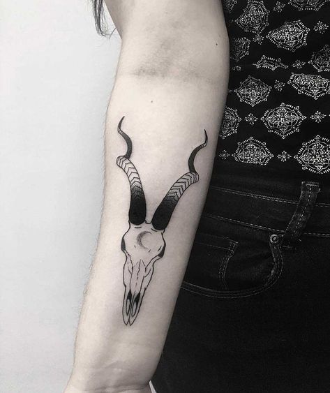 Gazelle Skull Tattoo, Antelope Skull Tattoo, Antelope Tattoo, Animal Skull Tattoo, Druid Tattoo, Bird Skull Tattoo, Antelope Skull, Antler Tattoos, Antler Tattoo