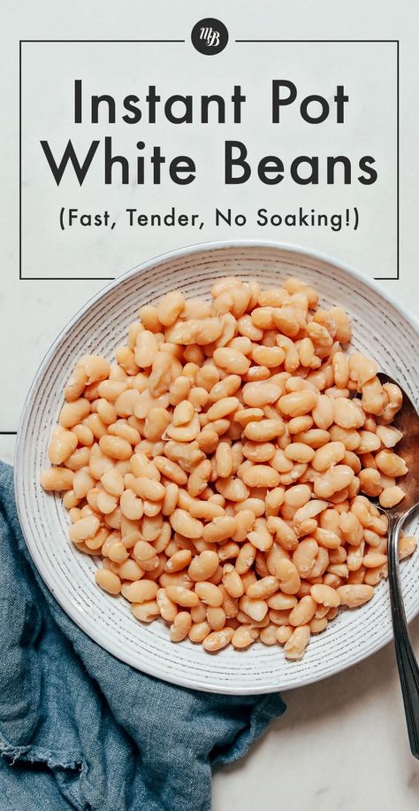 Instant Pot White Beans, White Bean Recipes, How To Soak Beans, Minimalist Baker, Northern Beans, Rosemary Garlic, Great Northern Beans, White Bean Soup, Instant Pot Dinner Recipes