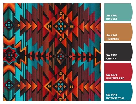 Native American Colors Scheme, Rv Color Palette, Southwest Blue Paint Colors, Western Color Palette Southwestern Style, Navajo Color Palette, Western Home Color Scheme, Western Colour Palette, Cowboy Color Palette, Native American Color Palette