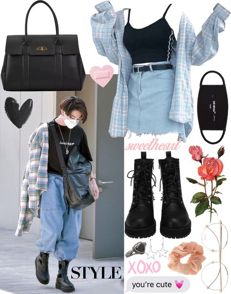 Jungkook Airport Inspired outfit ideas | Matching airport outfits with JK! #Jungkook #BTS #Airportoutfit #Casual #simple #style #cute #matching Jungkook Airport Outfit, Matching Airport Outfits, Jungkook Style Outfit Girl, Jungkook Casual Outfits, Jungkook Fashion Style, Jungkook Outfit Inspired, Jungkook Inspired Outfits, Bts Outfits Inspired, Bts Airport Fashion