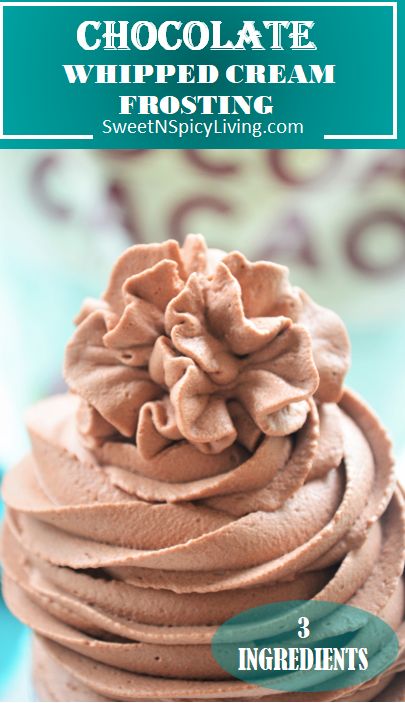 Chocolate Whipped Frosting, Whipped Icing Recipes, Chocolate Frosting Easy, Chocolate Whipped Cream Frosting, Whipped Cream Frosting Recipe, Whipped Chocolate Frosting, Chocolate Icing Recipes, Homemade Whipped Cream Recipe, Homemade Chocolate Frosting