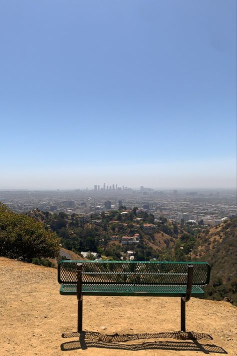 View of Los Angeles from Griffith park Griffith Park Hike, Usa Life, California Hills, Escondido California, Los Angeles Aesthetic, California Nature, California Hikes, City Summer, Cali Life