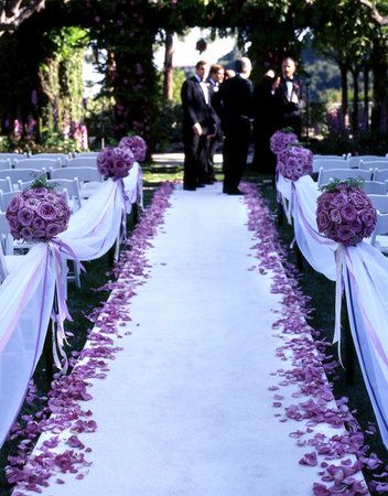 ...in a church and probably not purple but BEAUTIFUL Aisle Decor, Lavender Wedding, Wedding Aisle, Ceremony Decorations, Wedding Planners, Purple Wedding, Wedding Themes, Wedding Wire, Wedding Bells