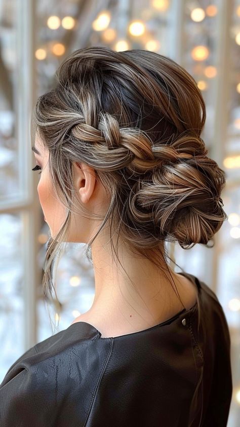 9000+ hair styles, long hair styles, hair color, Trendy and Unique Hairstyle --- Wedding Hair, Girl Hair Woman Plaited Up Do Hairstyles, Wedding Up Do With Braid, High Messy Bun With Braid, Hair Styles For Bridesmaids Updo, Hair Bun With Braid, French Braid Low Bun, Prom Hairstyles Elegant, Braid To Bun, Plait Bun