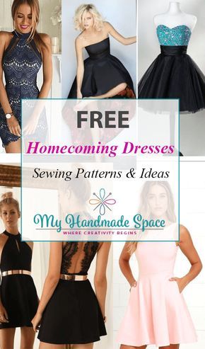 FREE Homecoming Dressess Sewing Patterns Simple Flare Dress, Strapless Dress Pattern, Prom Dress Pattern, Party Dress Patterns, Formal Dress Patterns, Dress Sewing Patterns Free, Sewing Patterns Free Women, Strapless Dresses Short, Sewing Clothes Women