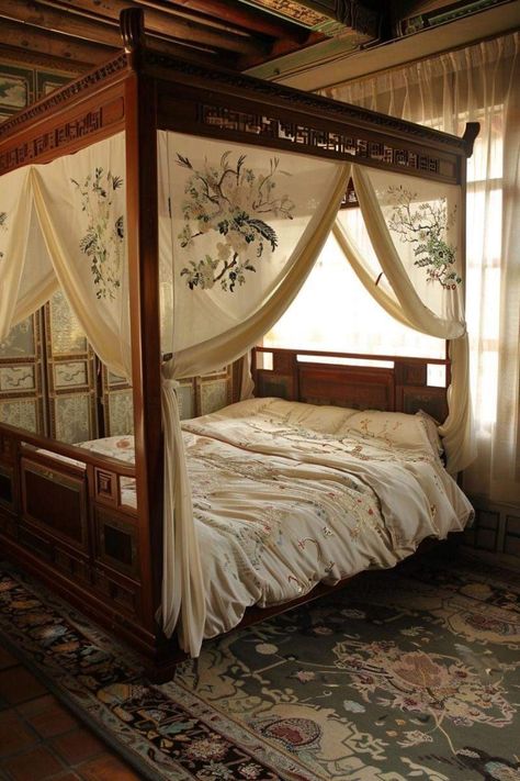 Canopy Beds, Canopy Bed Frame, Dream Bedroom Inspiration, Project House, Four Poster, Cozy Room Decor, Canopy Bed, Dream Room Inspiration, Dream House Interior