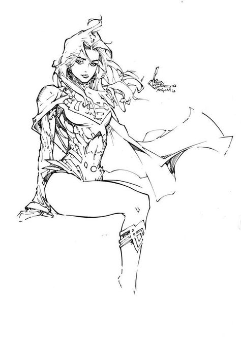 Kenneth Rocafort, Drawing Superheroes, Hero Girl, Pen Art, Comic Heroes, Long Weekend, Supergirl, Great Artists, Cartoon Drawings