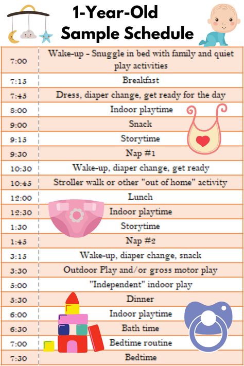 Sample schedule for a one year old Homeschooling One Year Old, Schedule For 12 Month Old, 12 Month Old Nap Schedule, 13 Month Old Schedule, 16 Month Old Schedule, One Year Old Schedule At Home, 11 Month Old Schedule, One Year Old Daily Schedule, One Year Old Feeding Schedule