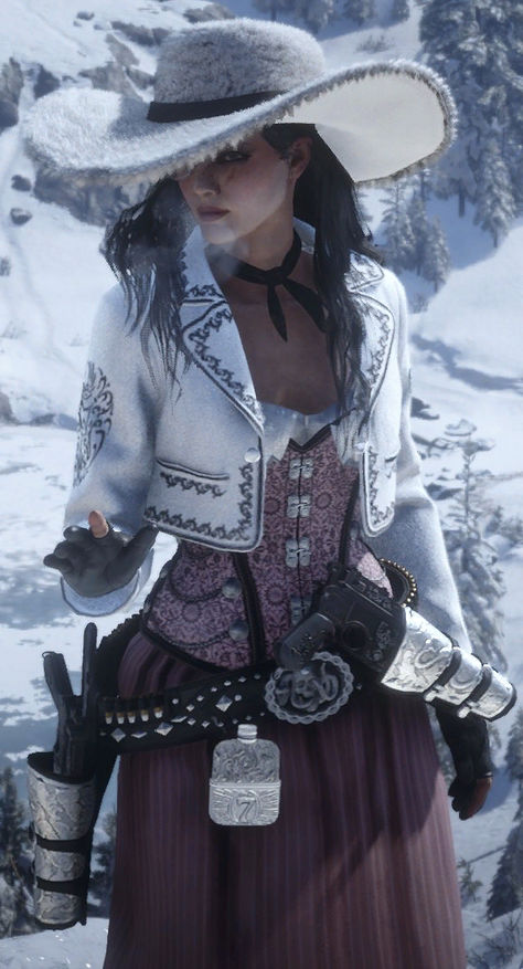 Old Fashion Dresses With Corset, Female Gunslinger Outfit, Cowboy Female Outfit, Wild West Women Aesthetic, Old Western Aesthetic Outfits, Female Rdo Outfits, Westerncore Outfit, Female Cowboy Outfits, Galineers Cob