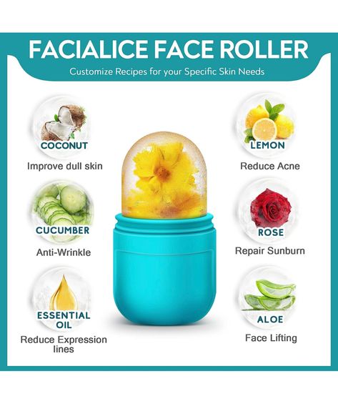 Ice Face Roller and Gua Sha Set, Ice Roller for Face & Eye Puffiness Relief Beauty Ice Gua Sha, Face Ice Roller Recipes, Ice Skincare, Self Skin Care, Face Roller And Gua Sha, Face Ice Roller, Ice Face Roller, Ice Roller For Face, Roller And Gua Sha