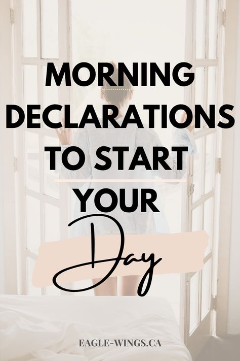 Positive Declarations My Life, Morning Declarations Daily Affirmations, Morning Declaration Prayers, Declarations Over My Life, Daily Devotional For Women Mornings, Self Declaration, Morning Declarations, Christian Declarations, Positive Declarations