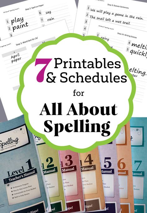 These 7 free PDF printables will make it even easier to plan and organize your All About Spelling homeschool curriculum. Each PDF printable includes a potential schedule and all the worksheets for that level. All About Reading Curriculum, Free Printable Spelling Worksheets, Homeschool Spelling Activities, Free Spelling Curriculum, Editable Spelling Worksheets, Spelling Homeschool Curriculum, All About Spelling Printables, Free Spelling Worksheets For Any List, Sonlight Homeschool