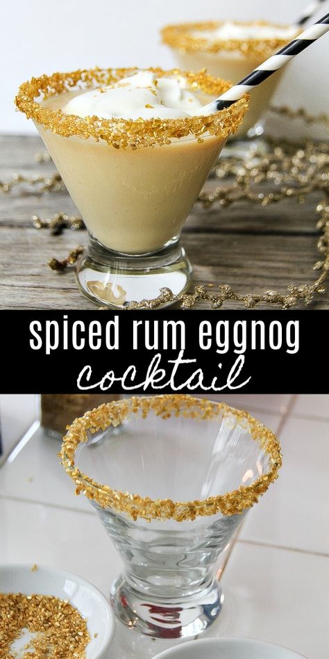 Spiced Rum Eggnog Cocktail Recipe | Tonya Staab Eggnog Cocktail Recipe, Eggnog Cocktail, Eggnog Drinks, Xmas Recipes, Barbie Gifts, White Nights, Girls Night In, Christmas Entertaining, Rum Drinks