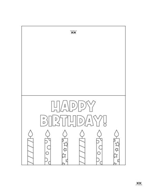 Birthday Card From Preschooler, Birthday Card Ideas Printable, Teacher Birthday Printable, Free Printable Birthday Cards For Grandma, Cute Birthday Cards Printable, Foldable Birthday Cards Free Printable, Coloring Birthday Cards Printable, Happy Birthday Coloring Card, Printable Birthday Cards Free Men