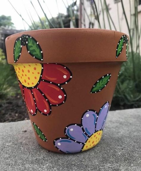 Spanish Style Inspired Flower Pot, Spanish Flower Pot, Succulent Pot A14 Painting Windows, Lipan Art, Painted Flower Pot, Terra Cotta Pot Crafts Diy, Clay Pot Projects, Diy Pottery Painting, Flower Pot Art, Pot Painting, Terra Cotta Pot