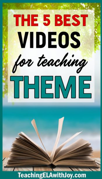 These best 5 videos for teaching theme will be great additions to your ELA lesson plans for middle school or high school. Theme is a literary element students need practice with, so click to view these helpful visual aids for learning. #teachingtheme #middleschoolela #secondaryela #elalessonvideos Teaching Theme, Teaching Figurative Language, Teaching Themes, 7th Grade Ela, 6th Grade Reading, Teaching 5th Grade, Middle School Language Arts, Secondary Teacher, Ela Classroom