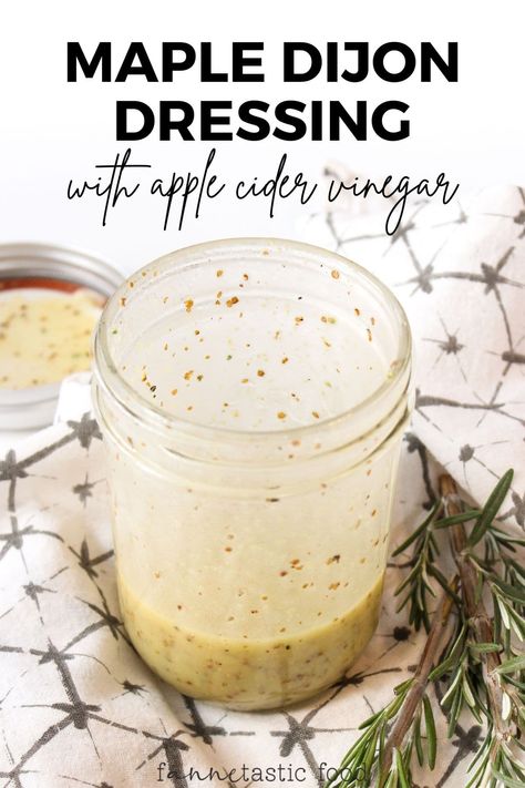 Making homemade vinaigrette dressing is actually super quick and easy! THis Apple cider vinegar dressing with dijon and maple syrup is super flavorful and especially perfect for fall salads. It only takes 5 minutes and 5 ingredients to make! Salad Dressing Apple Cider Vinegar, Maple Vinaigrette Dressing, Apple Cider Vinegar Dressing, Apple Cider Dijon Vinaigrette Dressing, Sherry Vinegar Salad Dressing, Maple Syrup Vinaigrette Dressing, Healthy Dressings For Salads, Maple Dijon Vinaigrette Dressing, Salad Dressing With Apple Cider Vinegar And Dijon Mustard