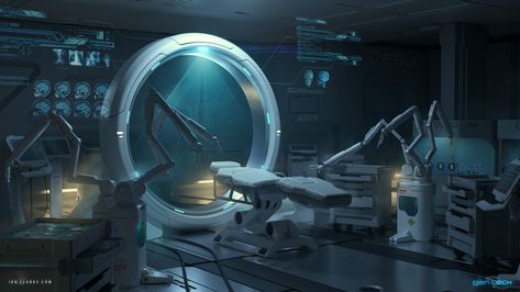 ArtStation - ESU Med Lab, Ian Llanas Med Lab Tech, Lab Experiment Oc, Scifi Lab, Futuristic Laboratory, Futuristic Lab, Lab Aesthetic, Sci Fi Laboratory, Scifi Interior, Sci Fi Aesthetic